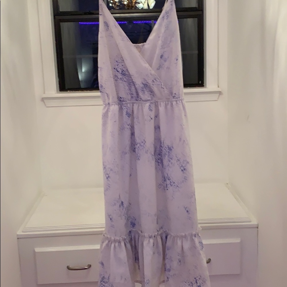 white and blue kinda snake print dress